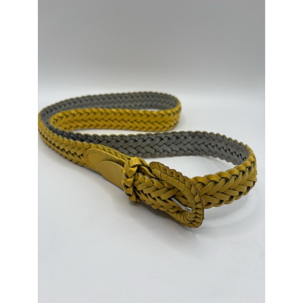 Vintage? Women's Yellow Braided Belt 40" Large Excellent Condition Adjustable